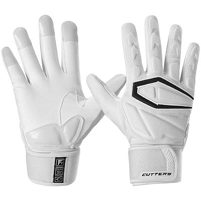 Luva de Futebol Americano para OL/DL Cutters The Force 4.0 Branca