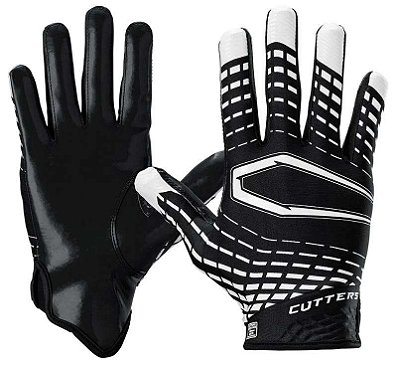 Luva de Futebol Americano para Recebedores Cutters Rev 5.0 Preta