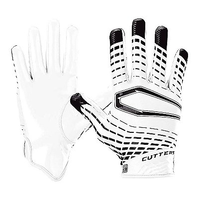 Luva de Futebol Americano para Recebedores Cutters Rev 5.0 Branca
