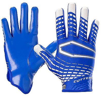 Luva de Futebol Americano para Recebedores Cutters Rev 5.0 Azul