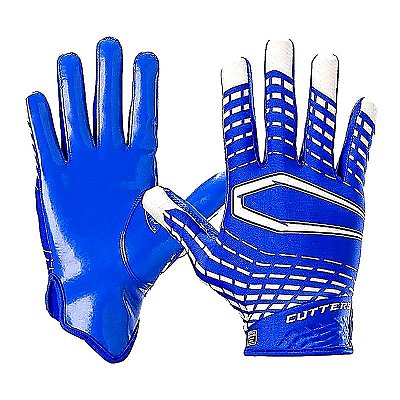 Luva de Futebol Americano para Recebedores Cutters Rev 5.0 Azul