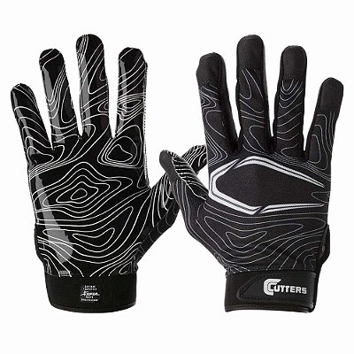 Luva De Futebol Americano Para Recebedores Cutters Topo Game Day Preta