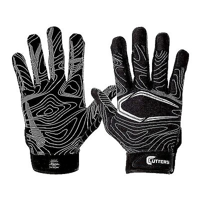 Luva De Futebol Americano Para Recebedores Cutters Topo Game Day Preta