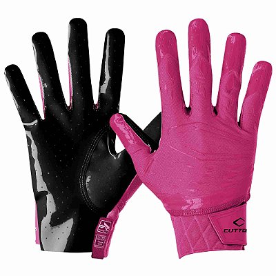 Luva de Futebol Americano Para Recebedores Cutters Rev. Pro 5.0 Rosa