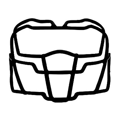 Facemask Xenith para TE, OL/DL, LB, FB. Preta Precept
