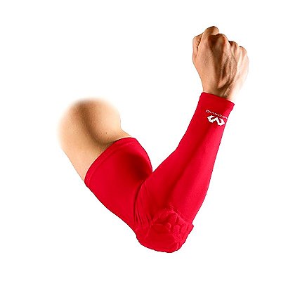 Manguito McDavid Com Proteção no Cotovelo Vermelho Hex - Por Unidade