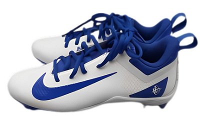 Chuteira De Futebol Americano Nike Huarache 7 Branca e Azul