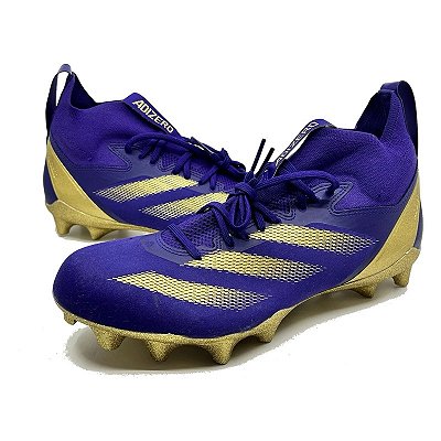 Chuteira De Futebol Americano Adidas Adizero Impact+ Roxa e Dourada