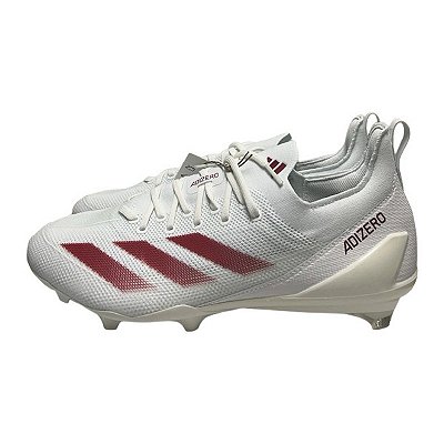 Chuteira de Futebol Americano Adidas Adizero Electric Branca e Vermelha