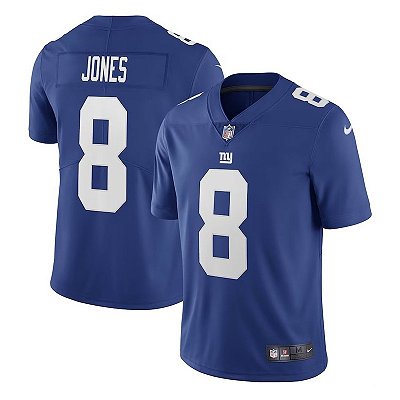 Jersey NFL New York Giants Daniel Jones 8 Nike Masculina Azul Adulto e Infantil Fuse