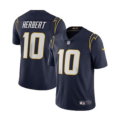 Jersey NFL Los Angeles Chargers Justin Herbert 10 Nike Masculina Azul Escuro Adulto e Infantil Fuse