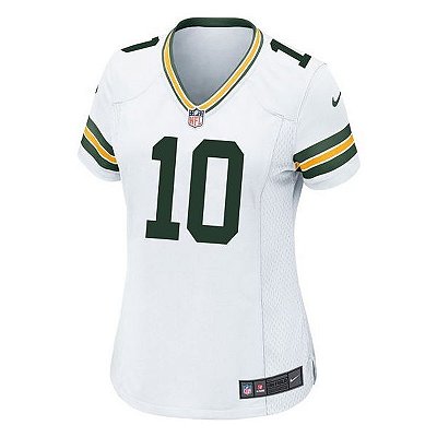 Jersey NFL Green Bay Packers Jordan Love 10 Nike Feminina Branca Fuse