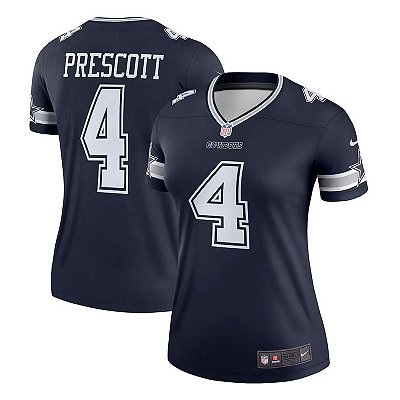 Jersey NFL Dallas Cowboys Dak Prescott 4 Nike Feminina Azul Fuse