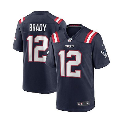 Jersey NFL New England Patriots Tom Brady 12 Nike Masculina Azul Adulto e Infantil Fuse