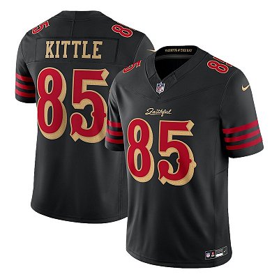 Jersey NFL San Francisco 49ers George Kittle 85 Nike Rivalries Masculina Preta Adulto e Infantil Fuse