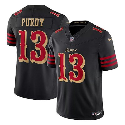 Jersey NFL San Francisco 49ers Brock Purdy 13 Nike Rivalries Masculina Preta Adulto e Infantil Fuse