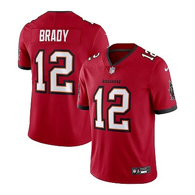 Jersey NFL Tampa Bay Buccaneers Tom Brady 12 Nike Masculina Vermelha Adulto e Infantil Fuse