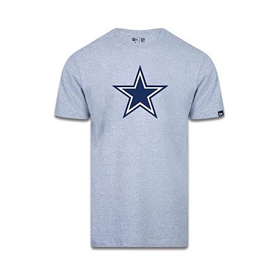 Camiseta NFL Dallas Cowboys Masculina Cinza New Era Big Logo