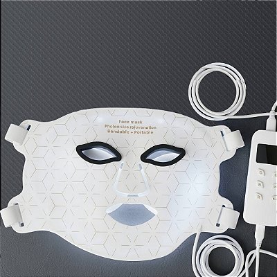 Máscara LED 4D Sunglor: Terapia de Rejuvenescimento Facial com 4 Comprimentos de Onda
