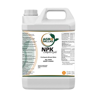 NPK Completo Gold 20-10-10 + Zinco, Boro e Manganês