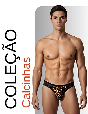 Calcinha Fio Dental Masculina em Renda fio dental