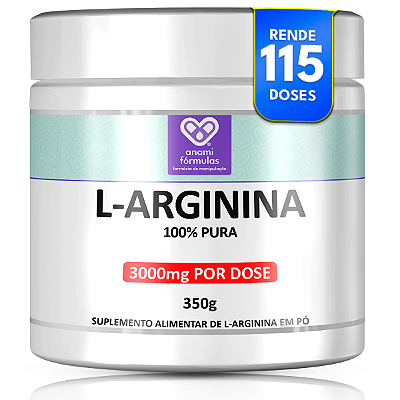 L-ARGININA em Pó 3000mg por Dose - 350g