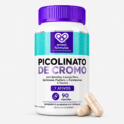 PICOLINATO DE CROMO 350mcg - 90 Cápsulas - 90 Doses