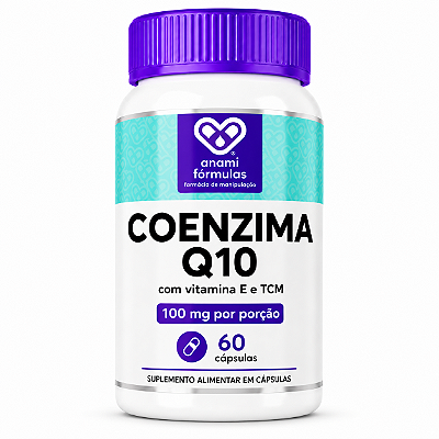 COENZIMA Q10 100mg + VITAMINA E 10mg por Dose - em TCM - 60 Cápsulas - 30 Doses