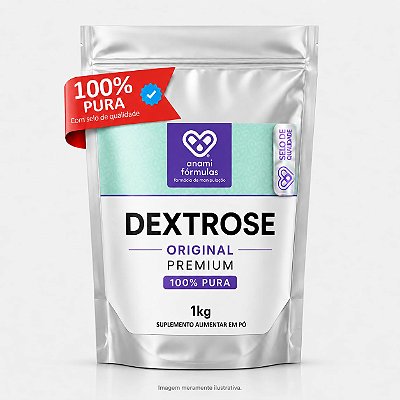 DEXTROSE em Pó - D-Glucose - 1kg - 50 Doses