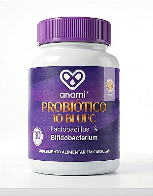 PROBIÓTICO 5 CEPAS 10 Bilhões de UFC por Dose - Lactobacillus e Bifidobacterium - 30 Cápsulas - 30 Doses