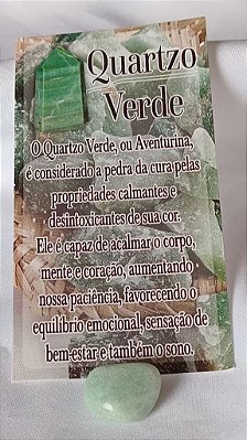 Pedra da sorte = Quartzo Verde