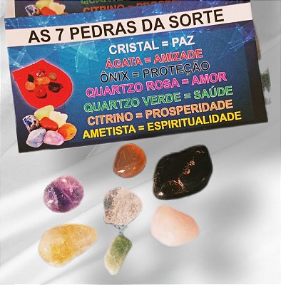 Pedras 7 chakras - kit
