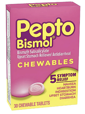 Pepto Bismol - 30 Tablets Mastigáveis - Pronta Entrega !