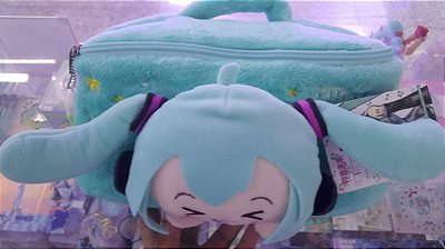 MOEYU - NÉCESSAIRE DE PELÚCIA MOEYU HATSUNE MIKU — SÉRIE “OLHOS MEIGOS”, COMPACTA E PORTÁTIL