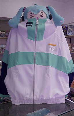 MOEYU - JAQUETA CORTA-VENTO HATSUNE MIKU RHYTHM DA MOEYU - COM CAPUZ