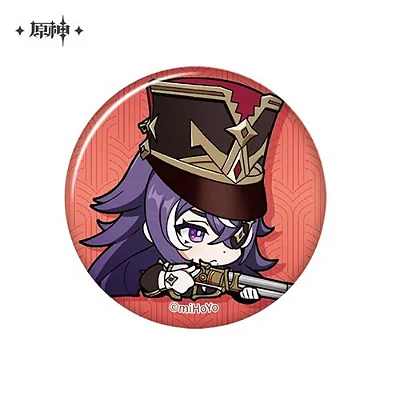 GENSHIN IMPACT - BADGE - FONTAINE - EMOTICON SERIES IRON - CHARLOTTE VERSION