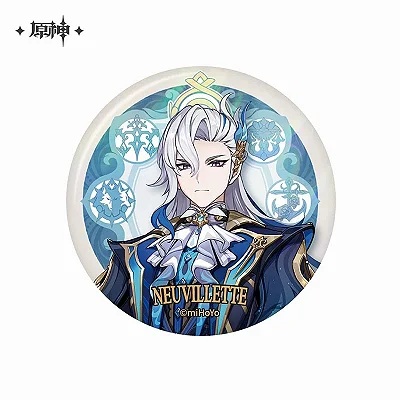 GENSHIN IMPACT - BADGE - FONTAINE - FONTAINE THEME SERIES CHARACTER CAPTAIN - NEUVILLETTE STYLE