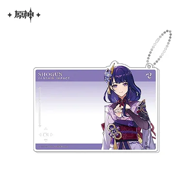 GENSHIN IMPACT - RAIDEN SHOGUN - ACRYLIC PENDANT - ANNIVERSARY CELEBRATION SERIES ACRYLIC GROUP PHOTO CARD - 3RD ANNIVE