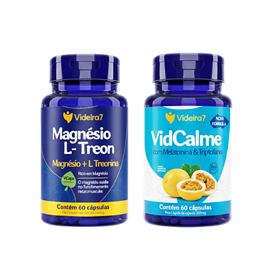 Kit Magnésio Treonato + Melatonina Triptofano Sono E Foco V7