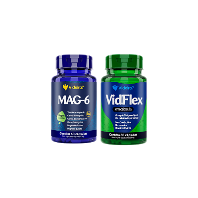 Kit Colágeno Tipo2 Vidflex + Mag 6 Tipos De Magnésio