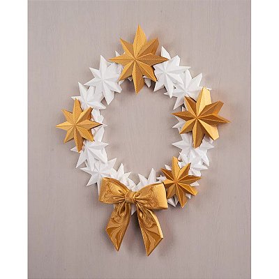 Guirlanda De Natal Estrelas - Decoração Festiva Branco