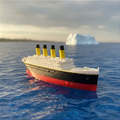 Miniatura Navio Filme Titanic 1:1000 - Barco Branco