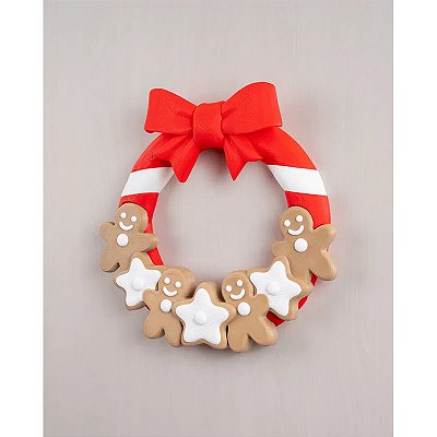 Guirlanda Biscoito De Gengibre Gingerbread- Decoração Natal Marrom-claro