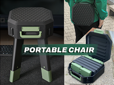Cadeira Portátil com Função Mala Viagem Design Moderno