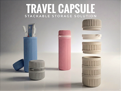 Organizador Modular Empilhável Cápsula Viagem Prático