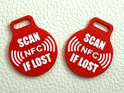 NFC Luggage Tag - "SCAN NFC IF LOST"