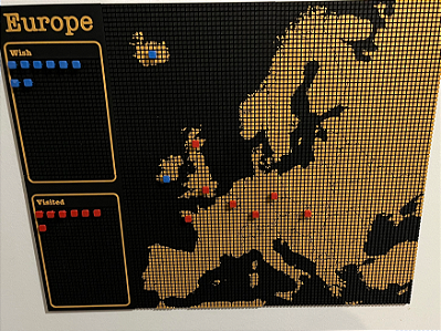 Europe travel map