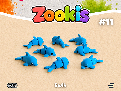 Zookis Swik Delfin Figura Colecionavel