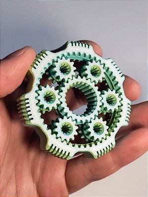 Fidget Spinner Engrenagens Planetárias no Dedo