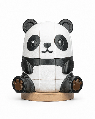 Quebra-Cabeça Panda Desmontável em Camadas